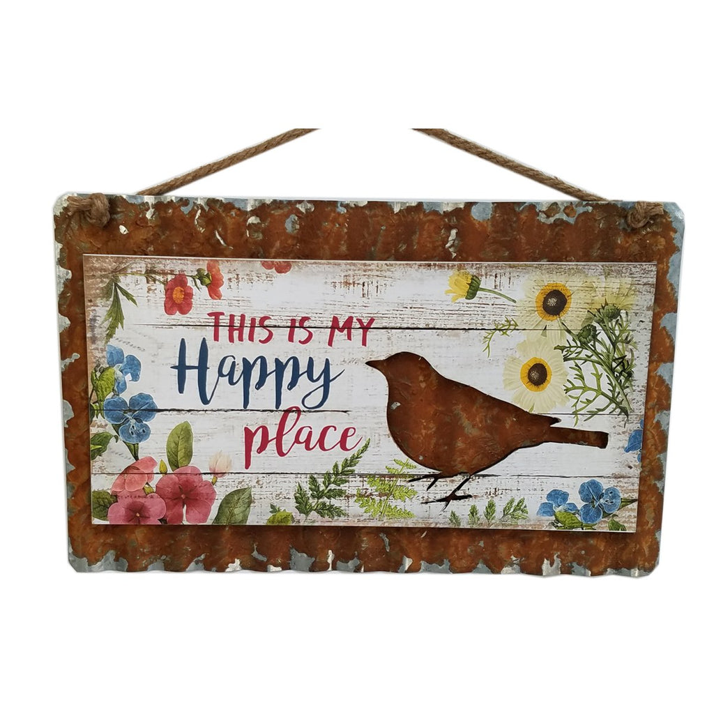 Wall Hanging Spring Summer Sign This Is My Happy place