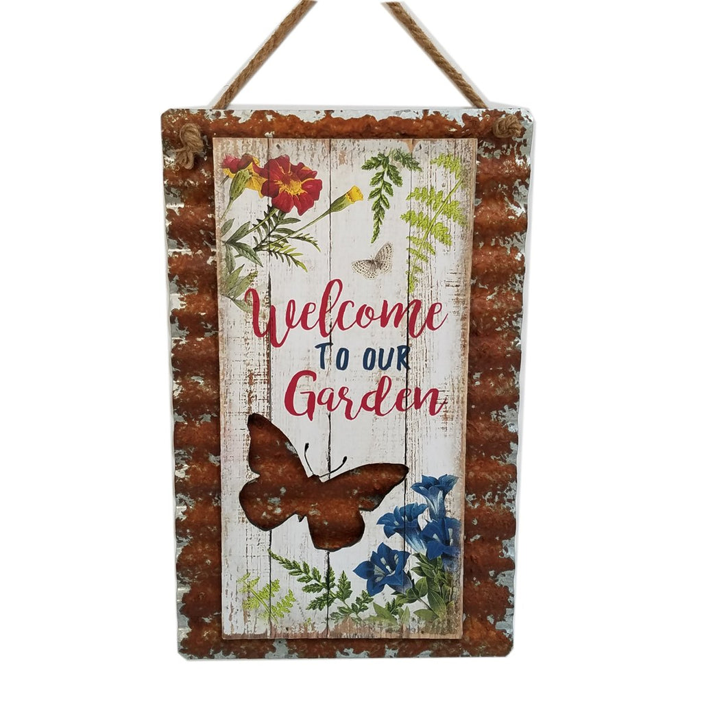 Wall Hanging Spring Summer Sign Welcome To Our Garden