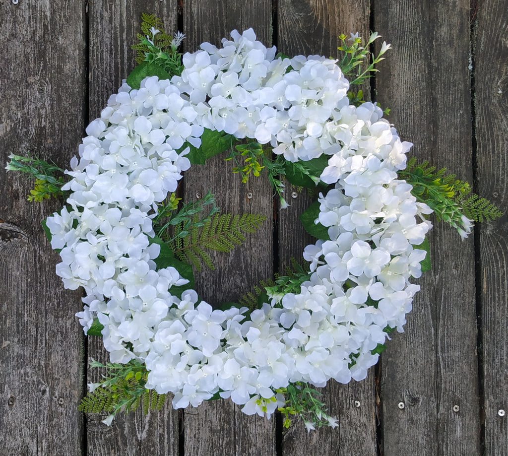 Hydrangea Wreath White