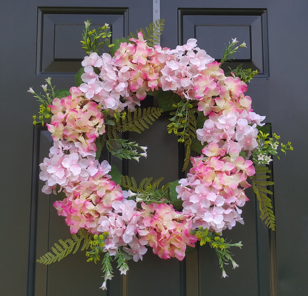 Hydrangea Wreath Pink