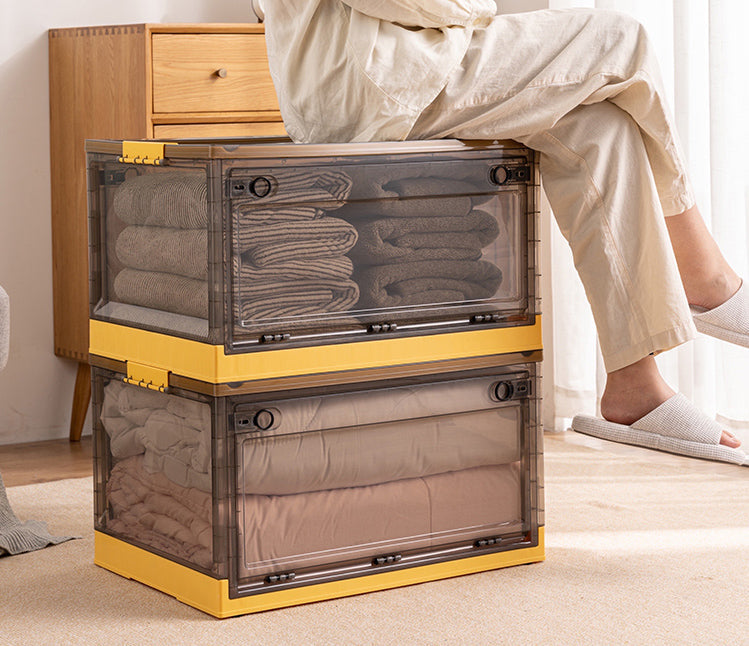 Collapsible Stackable Plastic  Storage Bins