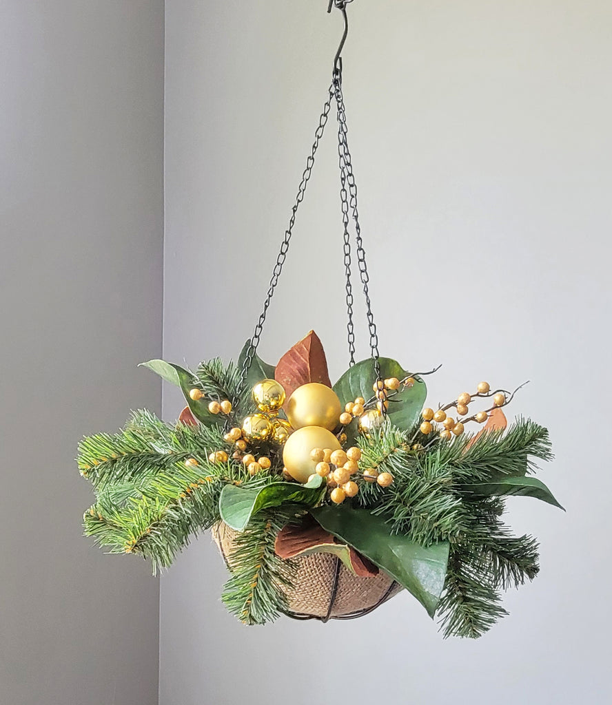 Christmas Hanging Basket Arrangement