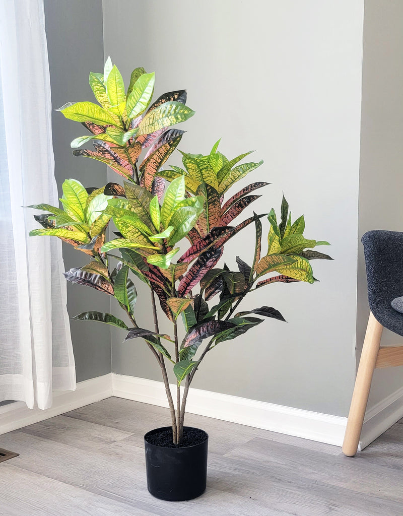 Artificial Croton Plant Real Touch 