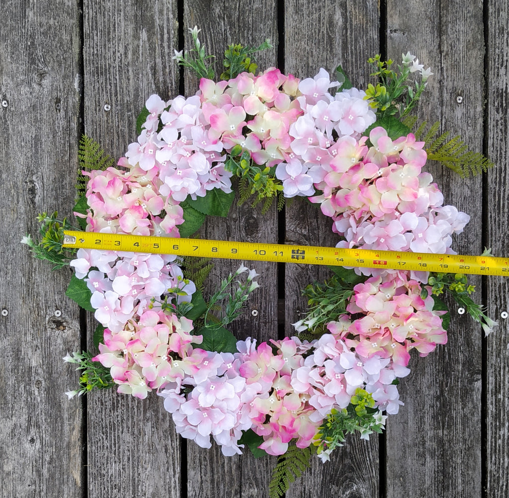 Hydrangea Wreath 20" Pink
