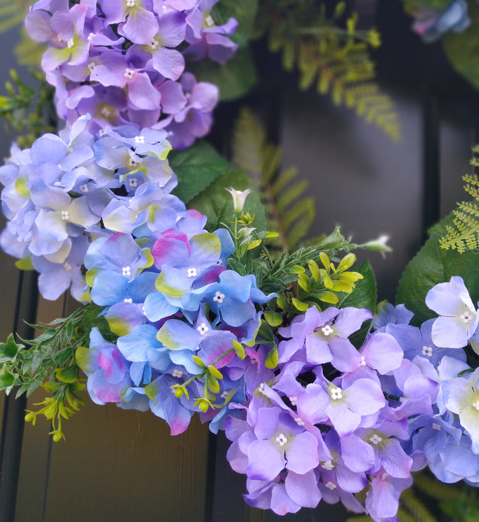 Hydrangea Wreath Purple
